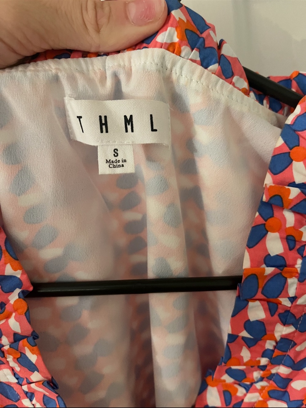 THML Bright Floral Shift Dress in Pink, Blue & Orange